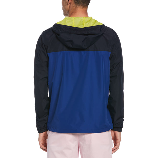 Colour Block Lightweight Jacket In Dark Sapphire