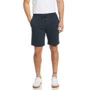 Sticker Pete Fleece Jogger Shorts In Dark Sapphire