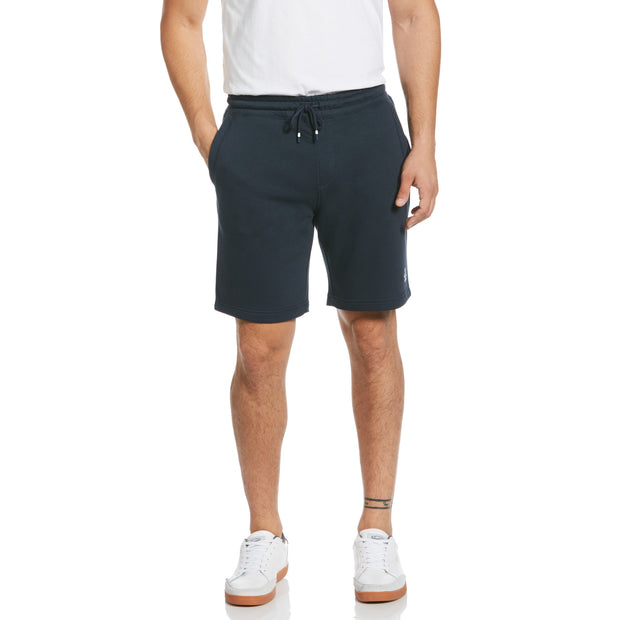 Sticker Pete Fleece-Jogger-Shorts in dunklem Saphir