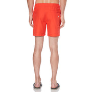 Badeshorts mit Stamp-Logo in Flame Scarlet