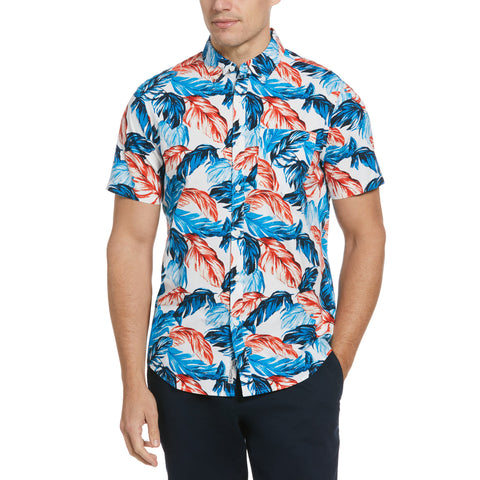 Mexico Mens Hawaiian Shirt - Tropical Leaf Casual Button Down